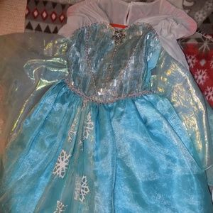 Disney Elsa Dress, Shoes, & Tearra Crown sz. 7/8